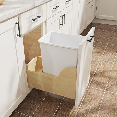 ROOMTEC 35QT Kitchen Trash Can, Lightweight and Sturdy Slim Trash Can, Wastebaskets for Office, Workspace, Kitchen, Bathroom, Easy to Clean, 1 Pack in Saudi Arabia