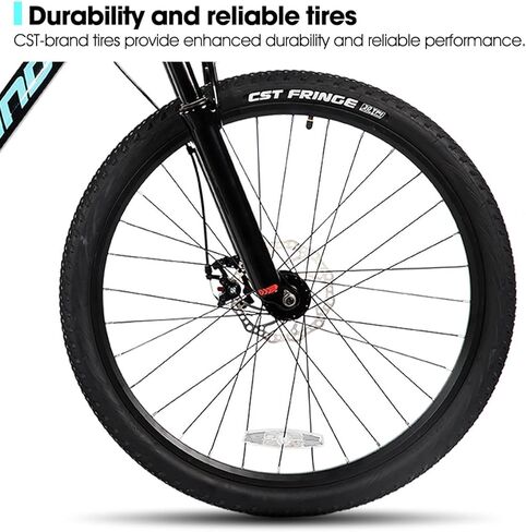 HILAND 26 Inch Mens and Womens Mountain Bike,21 Speed Mountain Bicycle with Dual Disc Brake, Front Suspension Fork, High Carbon Steel Frame Urban Commuter Bike for Adults in Kuwait