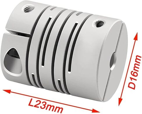 D16L23 CIC الألومنيوم سبيكة خط الموازية اقتران D16L23 3/4/5/6/6.35mm تقليدي تقني تقترن مرن 1pcs (5x6) in Saudi Arabia