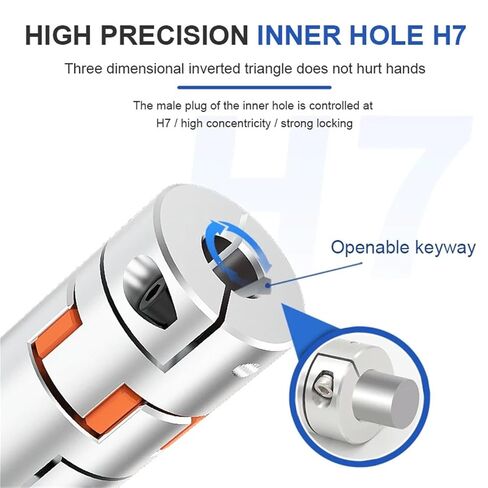LF-B-D25L30 LF B D25L30 2 JAW ALUEMINUM ROPINIM COUPLER JAW PLUM CLAMPING CLAPDING CNC CNC CODER CODER 5MM TO14MM لتقسيم الجدول 1PCS (6MMX12MM) in Kuwait