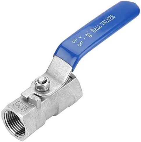 Ball Valve,1/4" NPT SS 304 Stainless Valves Ball Valves Steel Ball Valve Full Port 1000 WOG for Water Oil and Gas with Blue Locking Handles 0.25" Accessories(3/8"(3 points)) in Saudi Arabia