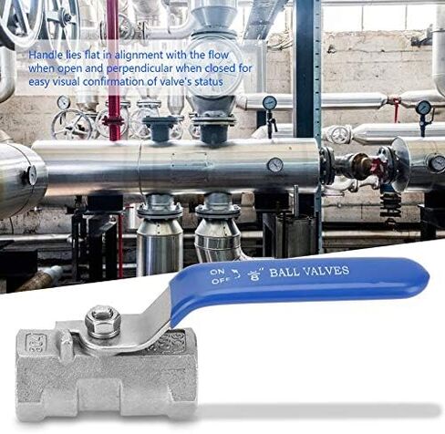 Ball Valve,1/4" NPT SS 304 Stainless Valves Ball Valves Steel Ball Valve Full Port 1000 WOG for Water Oil and Gas with Blue Locking Handles 0.25" Accessories(3/8"(3 points)) in Saudi Arabia