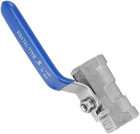 Ball Valve,1/4" NPT SS 304 Stainless Valves Ball Valves Steel Ball Valve Full Port 1000 WOG for Water Oil and Gas with Blue Locking Handles 0.25" Accessories(3/8"(3 points)) in Saudi Arabia
