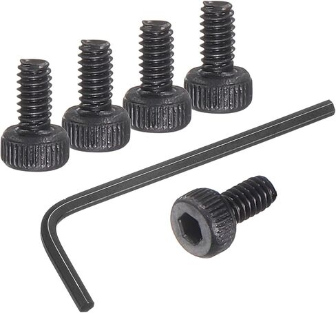 UXCELL 100PCS مسامير رأس المقبس السداسي مسامير رأس البراغي ، M2X8MM 304 مقبس الفولاذ المقوى مقبس مقبس البراغي البراغي مع وجع ، ملولبة كاملة ، أسود in Saudi Arabia