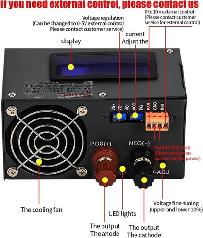 1500W Supply Resplable Resplable Supply 0-12V 15V 24V 36V 48V 60V 72V 110V 220V 300V INPUT 110VAC 220VAC AC/DC (0-60V 0-25A-1500W ، 110VAC) in Kuwait