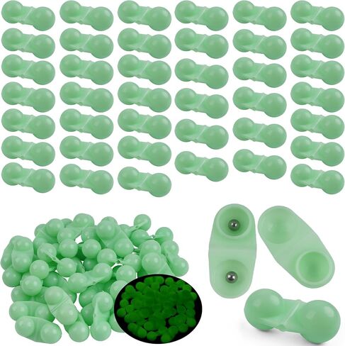 Fishing Double Rattle Beads,40pcs Catfish Rig Fishing Attractants Fishing Bells Accessories for Catfish Bass Pompano Striper in Saudi Arabia