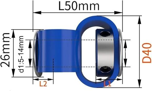 D40L50 S-ty-type البلاستيك المرن غريب الأطوار مرن مرن المرن تشفير اقتران 8pcs مقرن 1pcs (5x0) in Saudi Arabia