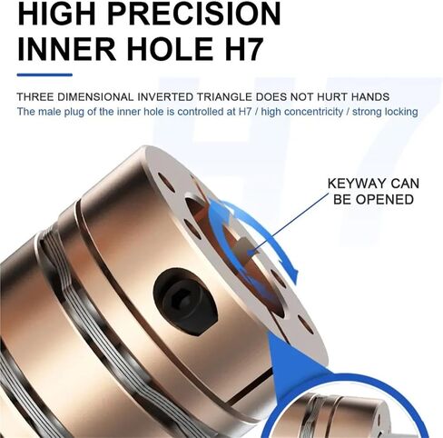 LDG1-B-D40L35 LDG2-B-D40L50 Flexible Motor Shaft Coupler LDG D40L35/L50 Diaphragms Aluminium Coupling Cardan Accessories Connector for 3D Printer CNC 1Pcs(LDG1-B-D40L35-8X9) in Saudi Arabia