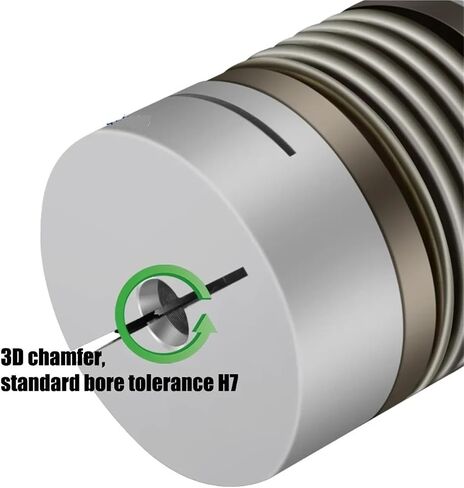 D55L72 Corrugated Coupling D55L72 14/16/18/20/25/28mm CNC Aluminium Alloy for Stepper Motor 3D Printer 1Pcs(16X20) in Saudi Arabia