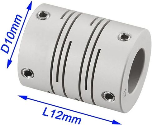 D10L12 CI Parallel Line Coupling D10L12 3/4/5mm Aluminum Alloy 3D Printer Coupling Groove Type Elastic Screw Coupling 1Pcs(4x5) in Saudi Arabia
