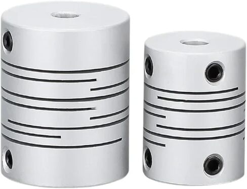 D25L31 CI Parallel Line Coupling D25L31 6/6.35/7/8/12mm Aluminum Alloy 3D Printer Coupling Groove Type Elastic Screw Coupling 1Pcs(6x6) in Saudi Arabia