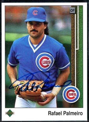 بطاقة Rafael Palmeiro 1989 Upper Deck #235 توقيع COA JSA - MLB بطاقات البيسبول موقعة in Saudi Arabia