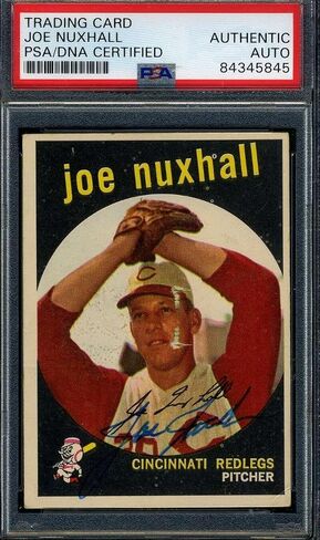 Joe Nuxhall PSA DNA COA توقيع 1959 Topps Autograph - بطاقات موقعة بالبيسبول in Saudi Arabia
