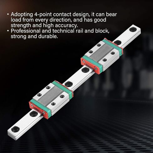 Hapivida MGN9B 150mm Linear Guide 9mm Width with 2pcs Rail Block for DIY CNC Routers Lathes Mills and 3D Printer in Kuwait