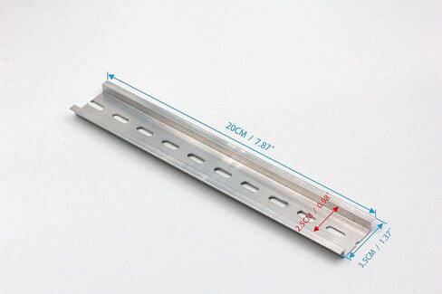 Push Button Switch Mounting Bracket DIN Rail Set for Potentimeter Emergency Stop Push Button Switch, 3Pcs PushButton Switch Bracket with Aluminum Guide Rail Slotted White (Switches Not Included) in Saudi Arabia