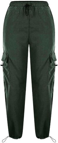 Plus Size Cargo Pants Women Lightweight High Waisted Parachute Pants Fashion Y2K Cargo Sweatpants Joggers in Saudi Arabia