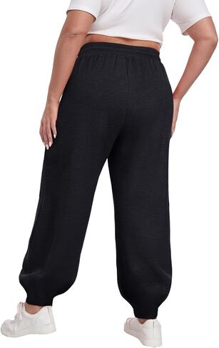 Plus Size Sweatpants Women Baggy Joggers Casual Drawstring High Waisted Workout Lounge Pant Pockets in Saudi Arabia