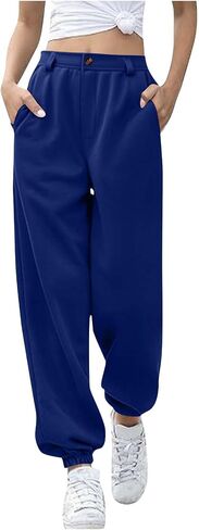 Baggy Sweatpants for Women Plus Size High Waisted Joggers Pocket Soild Drawstring Sport Casual Workout Pant in Kuwait