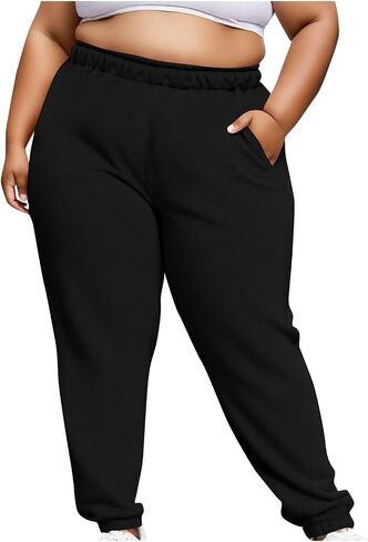 Womens High Sweatpants Casual Baggy Joggers Loose Athletic Cycling Running Sports Pants Outdoor Street Lounge Trouser in Saudi Arabia