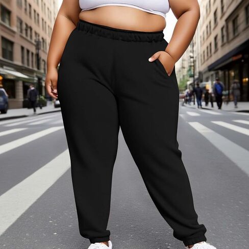 Womens High Sweatpants Casual Baggy Joggers Loose Athletic Cycling Running Sports Pants Outdoor Street Lounge Trouser in Saudi Arabia