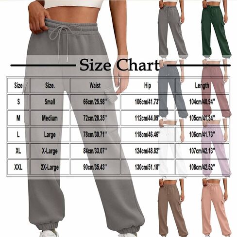 Cargo Sweatpants for Women Oversized Fleece Joggers Fall Fashion Outfits Y2k Clothes Sweatpant Pockets in Saudi Arabia