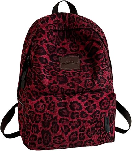 Fashion Cheetah Backpack Shoulder Bag, Trendy y2k Design Daypack Bookbag Leopard Print Coquette Purse Women Men Daily (Purple) in Kuwait