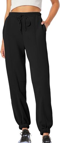 Womens High Waisted Sweatpants Workout Athletic Joggers Drawstring Baggy Lounge Cinch Bottom Pants Pocket in Saudi Arabia