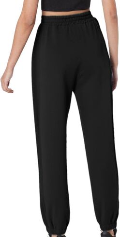 Womens High Waisted Sweatpants Workout Athletic Joggers Drawstring Baggy Lounge Cinch Bottom Pants Pocket in Saudi Arabia