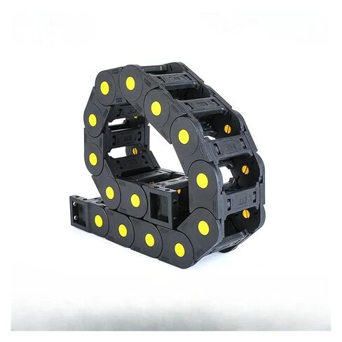 سلاسل الكبلات الكابلات الكابلات في سلسلة السحب ، سلسلة السحب المفتوحة مع موصلات نهاية CNC ، حاملة الأسلاك آلية جهاز التوجيه CNC (55 مم ، 25 × 38 مم) in Kuwait