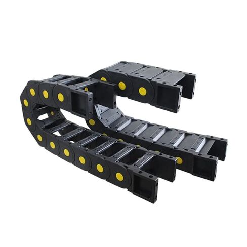 سلاسل الكبلات الكابلات الكابلات في سلسلة السحب ، سلسلة السحب المفتوحة مع موصلات نهاية CNC ، حاملة الأسلاك آلية جهاز التوجيه CNC (55 مم ، 25 × 38 مم) in Kuwait