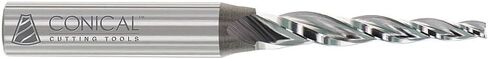 WA -204A 45.0 ° HSS مطحنة نهاية مدببة - 4 Flute x 1/8 'tip x 2.1250' القطر الكبير x 1 '' shank x 1 '' طول قطع x 3 3/4 '' in Kuwait