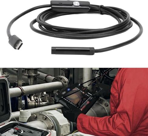 USB C Endoscope Camera, 2MP HD Borescope, Digital Snake Camera Handheld Inspection Camera for Mechanical Internal Structure, 7mm Diameter, 2 Meter Length in Saudi Arabia
