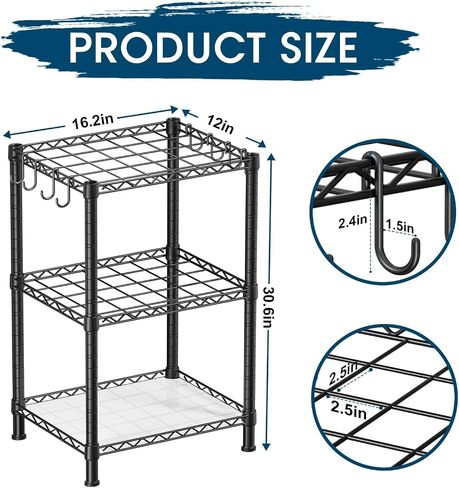 T2 Garden Tool Organizer（With Adjustable Shelf）Heavy Duty Garage Tool Storage for Yard，Shed，Outdoor and Lawn，Freestanding Tool Organizers and Storage UP to 45 Tools，Black with Anti-Tip Device in Saudi Arabia