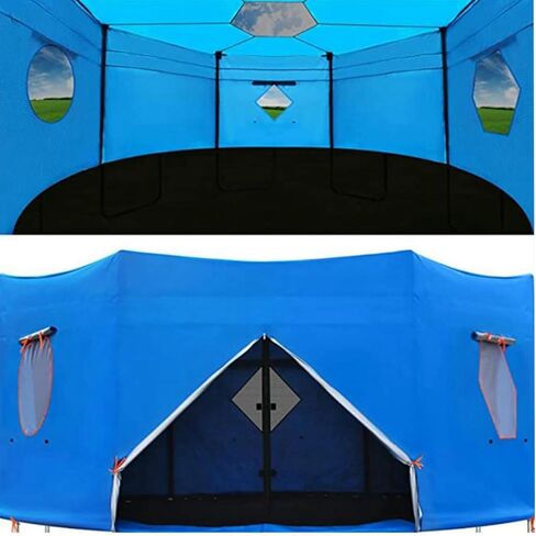 Trampoline Tent, Waterproof Oxford Cloth Trampoline Cover, Trampoline Tent Cover with Windows, Sunshades, and Skylights, Suitable for Round Trampolines, 6ft-15ft Trampoline Sunshade. in Saudi Arabia