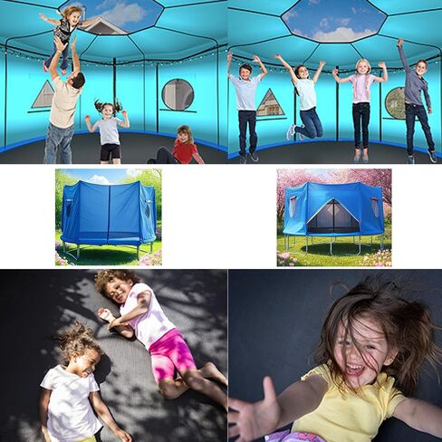 Trampoline Tent, Waterproof Oxford Cloth Trampoline Cover, Trampoline Tent Cover with Windows, Sunshades, and Skylights, Suitable for Round Trampolines, 6ft-15ft Trampoline Sunshade. in Saudi Arabia