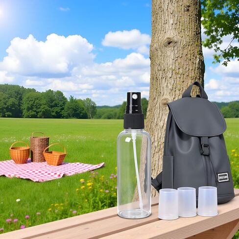 Jowxsx Transparent Portable Empty Spray Bottles Refillable Container Bottle Eco-Friendly No-Toxic Transparent C4l1 Plastic Travel Refillable Containers（60ml） in Saudi Arabia