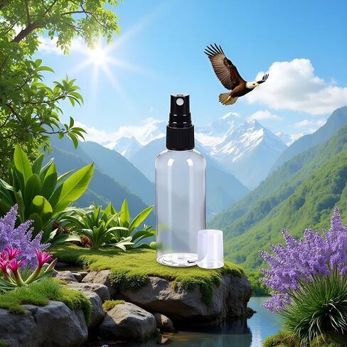 Jowxsx Transparent Portable Empty Spray Bottles Refillable Container Bottle Eco-Friendly No-Toxic Transparent C4l1 Plastic Travel Refillable Containers（60ml） in Saudi Arabia