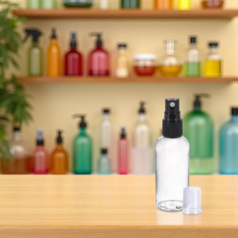 Jowxsx Transparent Portable Empty Spray Bottles Refillable Container Bottle Eco-Friendly No-Toxic Transparent C4l1 Plastic Travel Refillable Containers（60ml） in Saudi Arabia