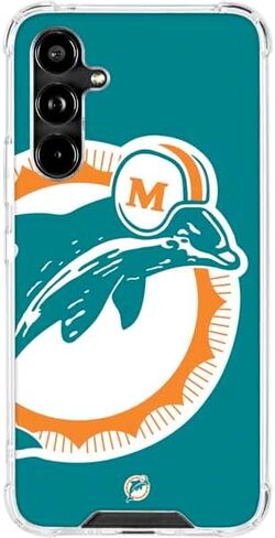 Skinit Clear Phone Case متوافق مع Galaxy A54 5G - تصميم شعار NFL Miami Dolphins المرخص رسميًا in Saudi Arabia