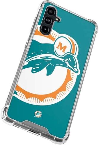 Skinit Clear Phone Case متوافق مع Galaxy A54 5G - تصميم شعار NFL Miami Dolphins المرخص رسميًا in Saudi Arabia