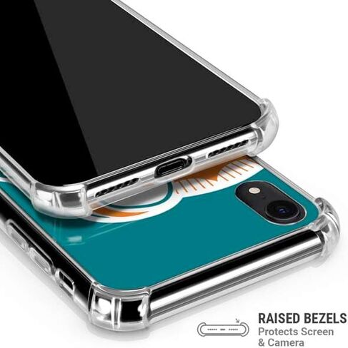 Skinit Clear Phone Case متوافق مع iPhone XR - تصميم شعار NFL Miami Dolphins المرخص رسميًا in Saudi Arabia