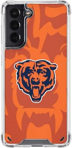 Skinit Clear Phone Case Compatible with Galaxy S21 5G - Officially Licensed NFL Chicago Bears Double Vision Design in Saudi Arabia