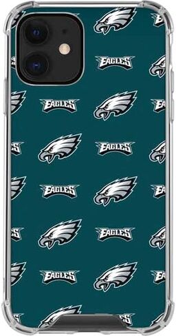 Skinit Clear Phone Case متوافق مع iPhone 12 - تصميم سلسلة NFL Philadelphia Eagles المرخصة رسميًا in Saudi Arabia