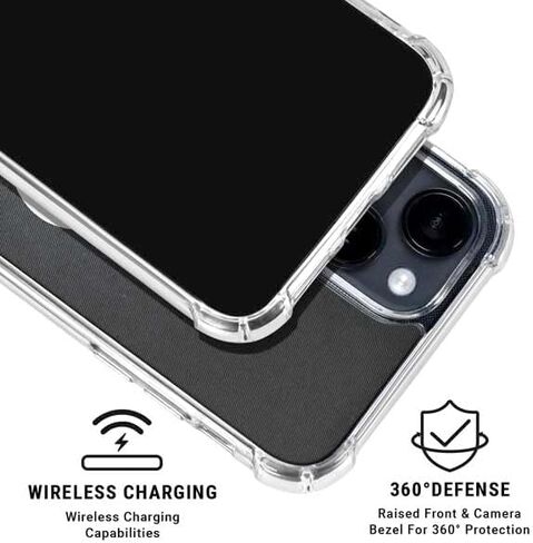 Skinit Clear Phone Case Compatible with iPhone 15 - Officially Licensed NHL Tampa Bay Lightning Black Background Design in Saudi Arabia