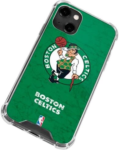 Skinit Clear Phone Case Compatible with iPhone 14 - Officially Licensed NBA Boston Celtics Green Primary Logo Design in Saudi Arabia
