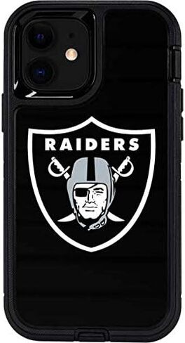 Skinit Decal Phone Skin Compatible with OtterBox Defender Pro Case for iPhone 12 - Officially Licensed NFL Las Vegas Raiders Large Logo Design in Saudi Arabia