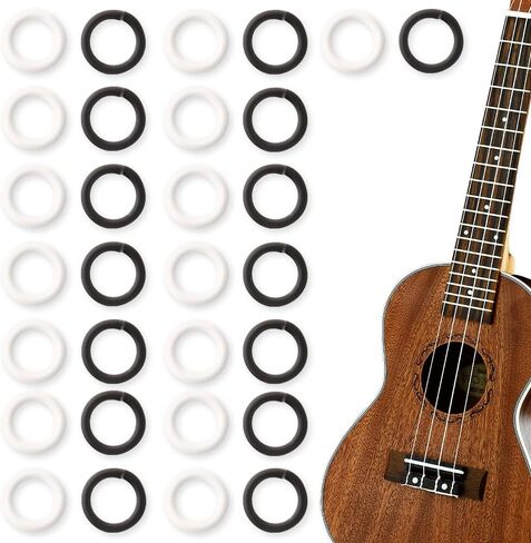 30 PCS فاصل موالف الجيتار ، غسالات ضبط الغيتار ، غسالات موالف ربط ربط الوغز للقيثارات الكهربائية الصوتية ، ملحقات الغيتار الكهربائي ، 15 جهاز كمبيوترا أبيض البلاستيك ، 15 pcs أسود معدني in Kuwait