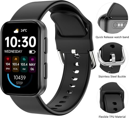 MorePro AIR2 20mm Replacement Band, Classic Wrist Strap, Adjustable & Durable Sport Replacement for AIR2 Fitness Trackers in Kuwait