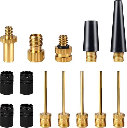 14 PCS كرة مضخة الإبرة مجموعة إبرة محول فوهة إطارات إطارات محولات مضخة النحاس النحاس مضخات مضخة بالون فوهة قابلة للنفخ فوهة للمطالبات ، الكرات الرياضية ، الدراجات ، الدراجة ومجموعة محول مُضبط مجموعة in Saudi Arabia