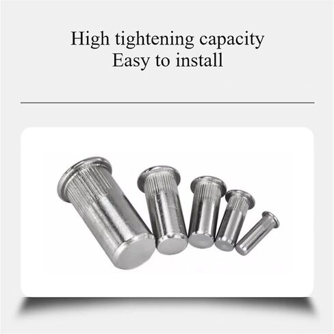 80pcs Flat Head Rivet Nuts Sealed Stainless Steel Blind Threaded Inserts Nut Closed End Hermetic Waterproof Nut (Size : M6) in Saudi Arabia